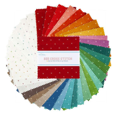 Bee Cross Stitch 5 " Stacker