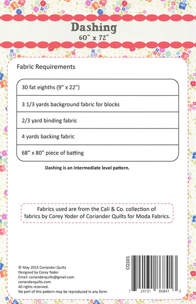 Dashing Quilt Pattern {Paper}