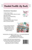 Divided Double Zip Pouch Pattern {Paper}