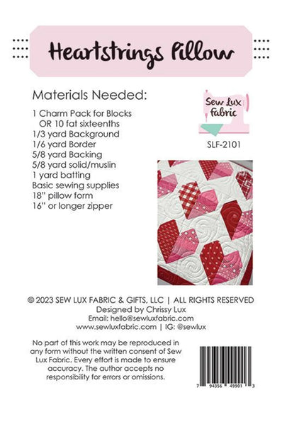Heartstrings Pillow Pattern {Paper}