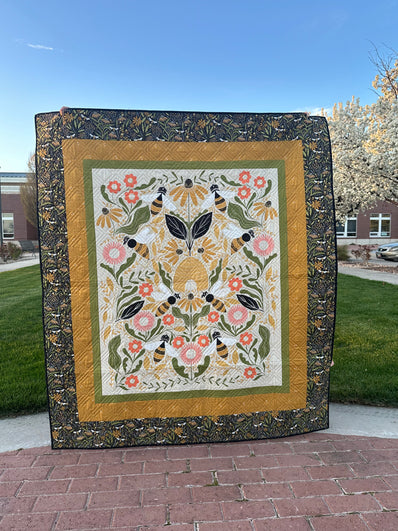 Bee Garden Panel Quilt Kit