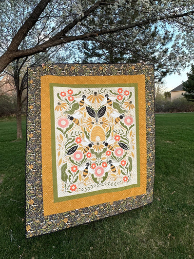 Bee Garden Panel Quilt Kit