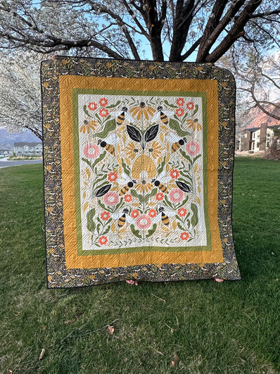 Bee Garden Panel Quilt Kit