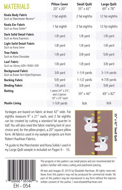 Koalas Quilt Pattern {Paper}