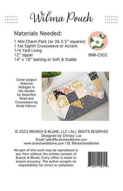 Wilma Pouch Pattern {Paper}