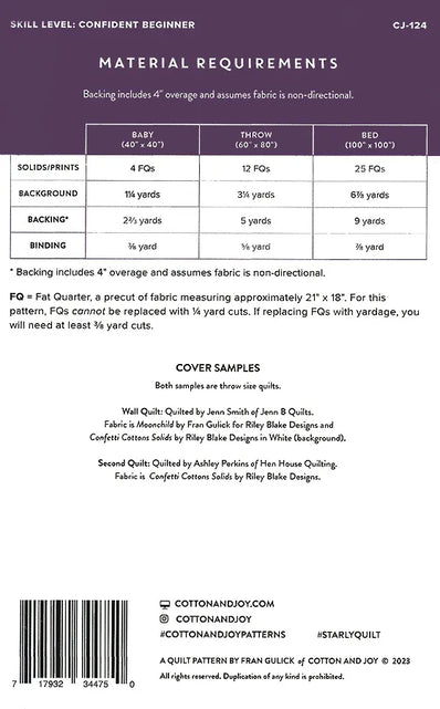 Starly Quilt Pattern {Paper}