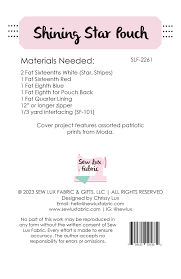 Shining Star Pouch Pattern {Paper}